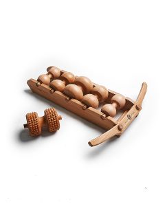 Buy logbook Wooden 5-roller 'BackWooD' massager for shoulders, lower back, sciatic nerve, abdomen + Roller to improve blood circulation | Florida Online Pharmacy | https://florida.buy-pharm.com