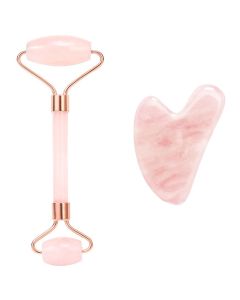 Buy Massage set roller + scraper of gua sha from natural rose quartz, Smarter | Florida Online Pharmacy | https://florida.buy-pharm.com