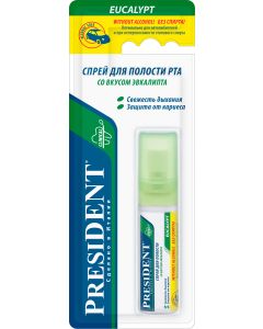 Buy Spray for the oral cavity PresiDENT 'Eucalyptus', without alcohol, 20 ml | Florida Online Pharmacy | https://florida.buy-pharm.com