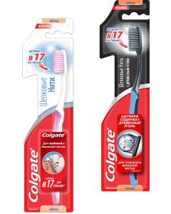 Buy Colgate Toothbrush 'Silk threads', with soft bristles, assorted colors + Colgate Toothbrush 'Silk threads', with charcoal, with soft bristles , color in assortment | Florida Online Pharmacy | https://florida.buy-pharm.com