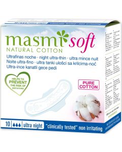 Buy Natural hygienic pads Masmi Natural Cotton Soft, ultra-thin, night 10 pieces | Florida Online Pharmacy | https://florida.buy-pharm.com