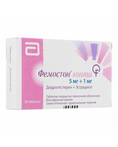 Dydrogesterone, Estradiol - Femoston Conti tablets coated.pl.ob. 28 pcs. florida Pharmacy Online - florida.buy-pharm.com