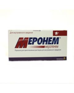 Meropenem - Meronem powder d / pr-r for intravenous administration. 1 g vials 10 pcs. florida Pharmacy Online - florida.buy-pharm.com