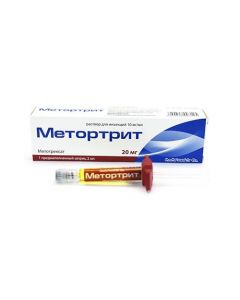 Methotrexate - Metortrit solution for injection 10 mg / ml syringe 2 ml with a needle for p / derm. enter pack florida Pharmacy Online - florida.buy-pharm.com