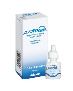 Travoprost, Timolol - DuoTrav eye drops, 2.5 ml florida Pharmacy Online - florida.buy-pharm.com