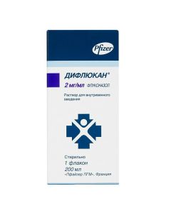 Fluconazole - Diflucan solution for iv. enter 2 mg / ml 200 ml vials 1 pc. florida Pharmacy Online - florida.buy-pharm.com