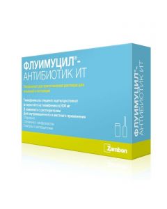 Fluimucil - Fluimucil-antibiotic ITliophilisate d / r for injection and inhalation 500 mg vials 3 pcs. florida Pharmacy Online - florida.buy-pharm.com