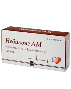 amlodipine, nebivolol - Nebilong AM tablets 5 mg + 5 mg, 30 pcs. florida Pharmacy Online - florida.buy-pharm.com