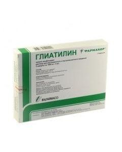 Choline alfostserat - Gliatilin solution for iv and v / m injected 1000 mg / 4ml 4 ml ampoules 3 pcs. florida Pharmacy Online - florida.buy-pharm.com