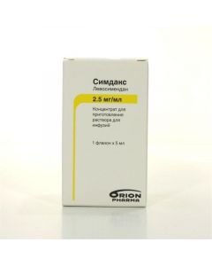 levosimendan - Simdax vials 2.5 mg / ml 5 ml, 1 pc. florida Pharmacy Online - florida.buy-pharm.com