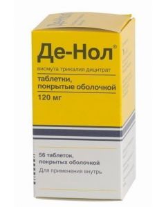 Vysmuta trykalyya dytsytrat - De-Nol tablets 120 mg, 56 pcs. florida Pharmacy Online - florida.buy-pharm.com