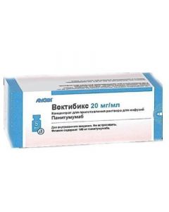 Panytumumab - Vectibix conc. for preparation. solution for infusion 20 mg / ml 5 ml vial 1 pc. florida Pharmacy Online - florida.buy-pharm.com