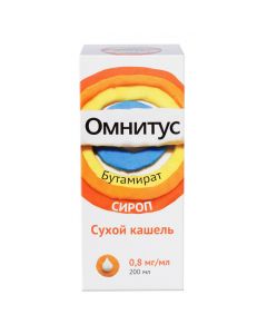 butamirate - Omnitus syrup 0.8 mg / ml, 200 ml florida Pharmacy Online - florida.buy-pharm.com