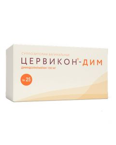 Diindolylmethane - Cervicon-DIM suppositories vaginal 100 mg 25 pcs. florida Pharmacy Online - florida.buy-pharm.com