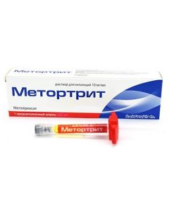 Methotrexate - Metortrit solution for injection 10 mg / ml syringe 1.5 ml with a needle for p / derm. enter pack florida Pharmacy Online - florida.buy-pharm.com