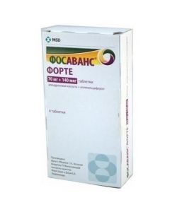 set Alendronic acid, Colecalciferol - Fosavans Forte tablets 70 mg + 140 mcg, 4 pcs. florida Pharmacy Online - florida.buy-pharm.com