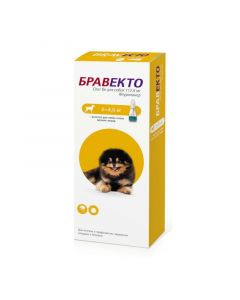 Fluralaner - Bravecto Spot He drops at the withers for dogs 2-4.5 kg 112.5 mg (BET) florida Pharmacy Online - florida.buy-pharm.com