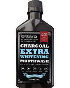 Buy Global White Mouthwash Extra whitening, with charcoal and active oxygen, 250 ml | Florida Online Pharmacy | https://florida.buy-pharm.com