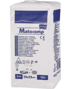 Buy Gauze napkins Matopat Matocomp, non-sterile, 7.5 x 7.5 cm, 8 layers, 100 pcs | Florida Online Pharmacy | https://florida.buy-pharm.com