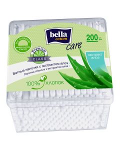 Buy Cotton buds with aloe extract 'Bella cotton care', in a plastic box, 200 pcs. | Florida Online Pharmacy | https://florida.buy-pharm.com