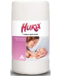Buy Wet wipes for children NIKA 'From the first days of life', can of 60 pieces | Florida Online Pharmacy | https://florida.buy-pharm.com