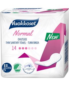 Buy Sanitary pads Vuokkoset Normal without Wings, 14 pcs | Florida Online Pharmacy | https://florida.buy-pharm.com