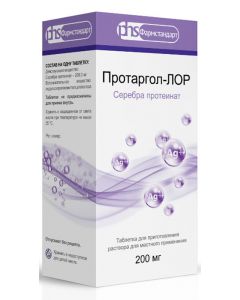 Buy Protargol-ENT 0.2 N1 tablets for solution for topical application + bottle + cap, pipette | Florida Online Pharmacy | https://florida.buy-pharm.com