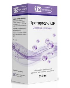 Buy Protargol-ENT 0.2 N2 tablets d, solution for topical application + bottle + cap, Pipette | Florida Online Pharmacy | https://florida.buy-pharm.com