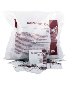 Buy INTERSEN-PLUS Diaseptic-30C antibacterial and disinfecting wipes in individual packages, 100 pcs. | Florida Online Pharmacy | https://florida.buy-pharm.com