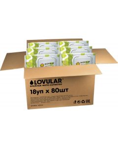 Buy Set of wet wipes Lovular, 18 packs of 80 pcs. | Florida Online Pharmacy | https://florida.buy-pharm.com
