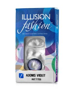 Buy ILLUSION adonis colored contact lenses 1 month, 0.00 / 14.5 / 8.6, purple, 2 pcs. | Florida Online Pharmacy | https://florida.buy-pharm.com