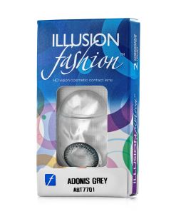 Buy ILLUSION adonis colored contact lenses 1 month, -3.00 / 14.5 / 8.6, gray, 2 pcs. | Florida Online Pharmacy | https://florida.buy-pharm.com