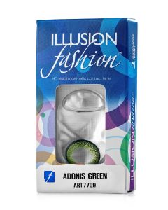 Buy ILLUSION adonis colored contact lenses 1 month, 0.00 / 14.5 / 8.6, green, 2 pcs. | Florida Online Pharmacy | https://florida.buy-pharm.com