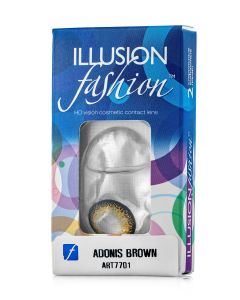 Buy ILLUSION adonis colored contact lenses 1 month, -0.50 / 14.5 / 8.6, brown, 2 pcs. | Florida Online Pharmacy | https://florida.buy-pharm.com