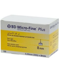 Buy BD Micro-Fine Plus Pen Needles , 0.30 mm (30G) x 8 mm, 100 pcs | Florida Online Pharmacy | https://florida.buy-pharm.com