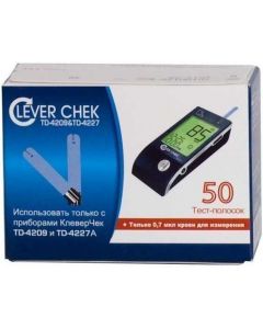 Buy Test strips universal 'CleverChek TD-4209/4227', 50 pcs | Florida Online Pharmacy | https://florida.buy-pharm.com