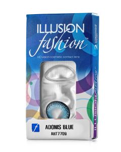 Buy ILLUSION adonis colored contact lenses 1 month, -4.00 / 14.5 / 8.6, blue, 2 pcs. | Florida Online Pharmacy | https://florida.buy-pharm.com