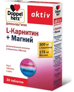 Buy L-carnitine Doppelherz 'Aktiv', with magnesium, 30 tablets | Florida Online Pharmacy | https://florida.buy-pharm.com