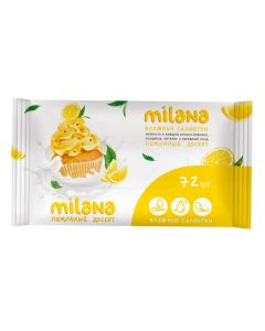 Buy Grass Milana Wet Wipes Lemon Dessert, antibacterial, 72 pcs | Florida Online Pharmacy | https://florida.buy-pharm.com