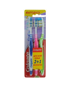 Buy Colgate Toothbrush 'Zig-Zag', medium hard, 2 + 1, assorted | Florida Online Pharmacy | https://florida.buy-pharm.com