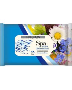 Buy BioCos Wet wipes 'SPA Aroma. Spring flowers', 15 pcs | Florida Online Pharmacy | https://florida.buy-pharm.com