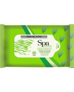 Buy BioCos Wet wipes 'SPA Harmony. Green tea', 15 pcs | Florida Online Pharmacy | https://florida.buy-pharm.com