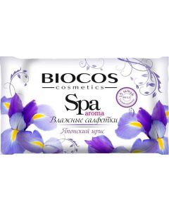 Buy BioCos Wet wipes 'SPA Aroma. Japanese iris', 15 pcs | Florida Online Pharmacy | https://florida.buy-pharm.com