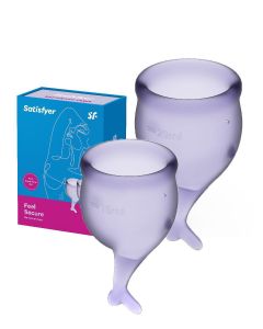 Buy A set of menstrual cups 2 pcs. 15 and 20 ml. Satisfyer Feel Secure Menstrual Cup Lilla | Florida Online Pharmacy | https://florida.buy-pharm.com