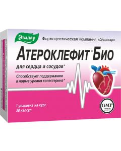 Buy For heart and blood vessels Evalar 'Ateroclefit Bio' , 30 capsules | Florida Online Pharmacy | https://florida.buy-pharm.com