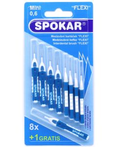 Buy Spokar Flexi 0.6 cylindrical brush with flexible two-component handle, 8 pcs + 1 pcs | Florida Online Pharmacy | https://florida.buy-pharm.com