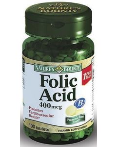 Buy Folic acid 'Nature's Bounty', 400 mcg, # 100  | Florida Online Pharmacy | https://florida.buy-pharm.com