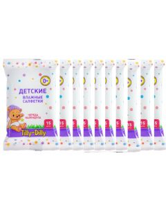 Buy Tilly-Dilly baby wet wipes, 10 packs of 15 pieces each | Florida Online Pharmacy | https://florida.buy-pharm.com