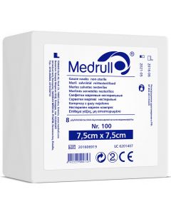 Buy Medrull Medical gauze napkins 'N100', 8-layer, non-sterile, 7.5х7.5 cm | Florida Online Pharmacy | https://florida.buy-pharm.com