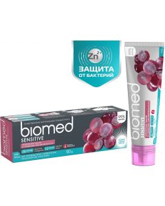 Buy Biomed Toothpaste Sensitive, to strengthen enamel, grapes, 100 g | Florida Online Pharmacy | https://florida.buy-pharm.com